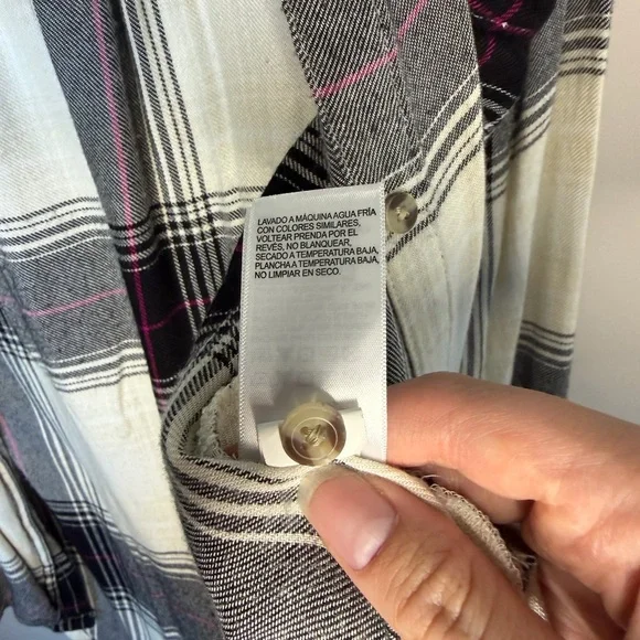 Lucky Brand Black and Pink Checkered Shirt - Picture 6 of 6